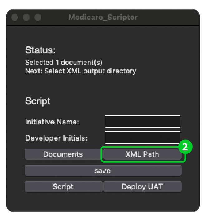 XML Path Selection Interface