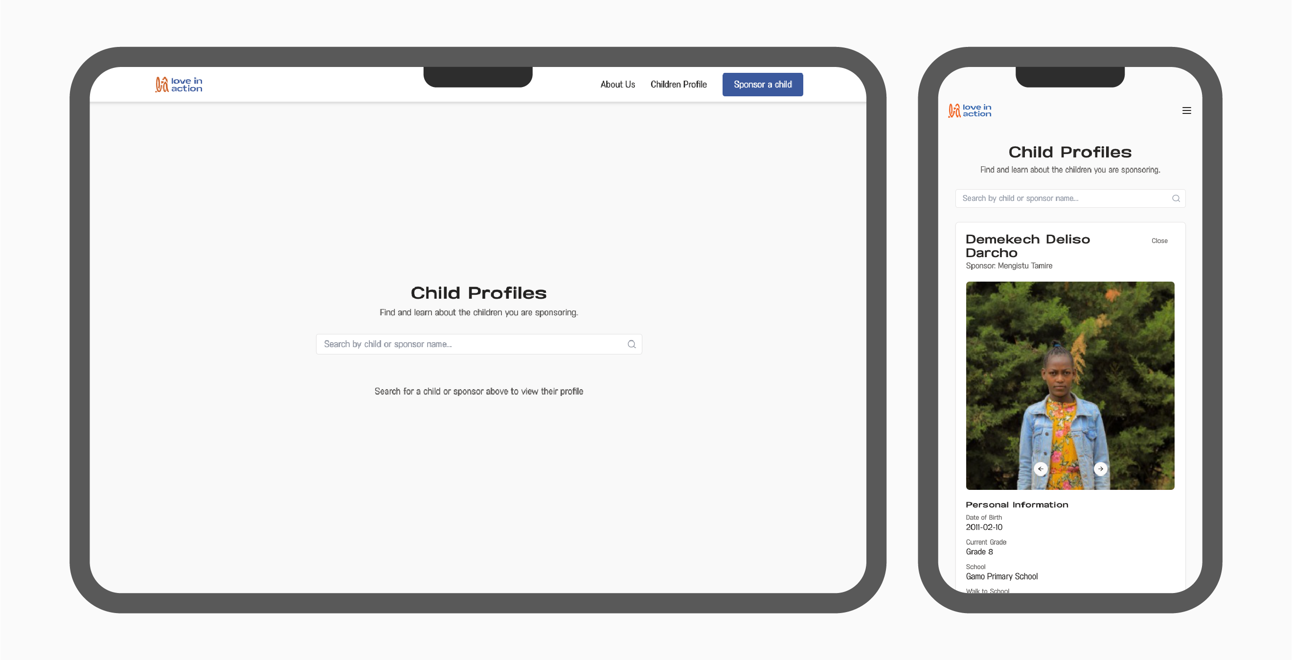 Children Profiles Search System